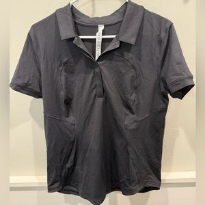 Lululemon Athletica Black Polo Shirt- Size 10